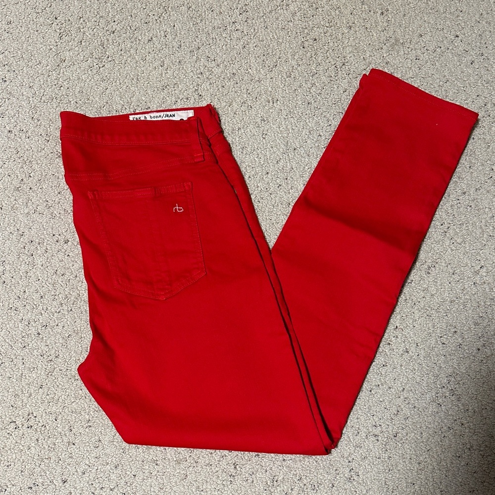 NWOT Rag & Bone Vibrant Red Capri Jeans